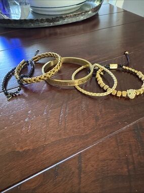 Gold-Tone Women's Bracelet Set - Layered Stack